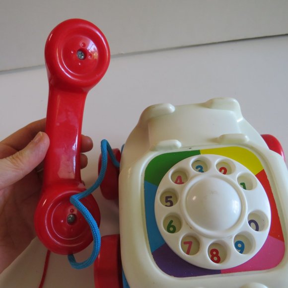 Fisher Price 1993 Telephone Pull Toy WORKS! read all descriptions & see pictures - Picture 3 of 13